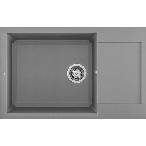 Lavello Elleci Incasso 1 vasca 78x50 Easy 310 Metaltek Grigio Titanium LMY31073 (1/3)