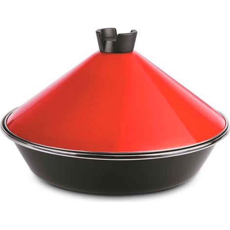 Tajine vitrifié 26 cm – Couvercle conique pour cuisson lente – Répartition efficace de la chaleur – Préserve saveurs et nutriments – Magefesa (1/3)