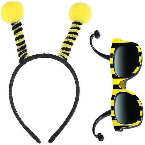 Bienenkostüm-Accessoire für eine Kostümparty (2-teilig, gelb): Haargummi mit Tentakeln (2-teilig). (1/5)