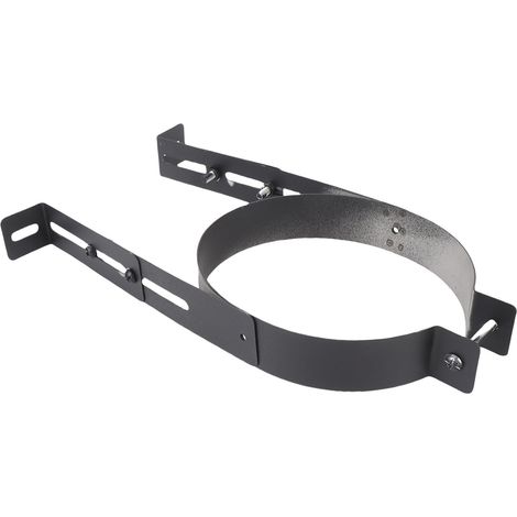 Support réglable pour conduit de cheminée en inox, collier de tubage foyer et accessoire fixation tuyau (1/5)