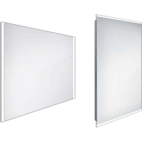 Nimco Specchi - Specchio con illuminazione LED, 80x70 cm, alluminio ZP 11003 (1/3)