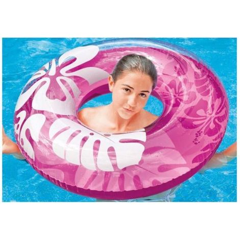 Bouée - 91 Cm - Palmiers Imprimés - En Pvc 0 23 Mm - Pour Adultes Et Enfants À Partir De 9 Ans - 1 Pièce (1/4)