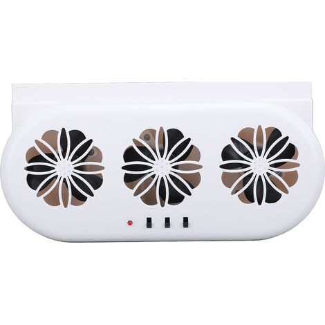 Ventilateur de fenêtre pour voiture/SUV avec 3 sorties USB, ventilation et évacuation de fumée blanche. (1/5)