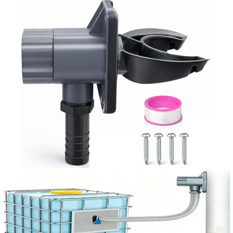 Collecteur d'eau de pluie 70-110 mm, tuyau de descente de pluie, tuyau de descente, kit de raccordement pour toits jusqu'à 80 m² pour tonneau de pluie (70 mm - 110 mm) (1/5)