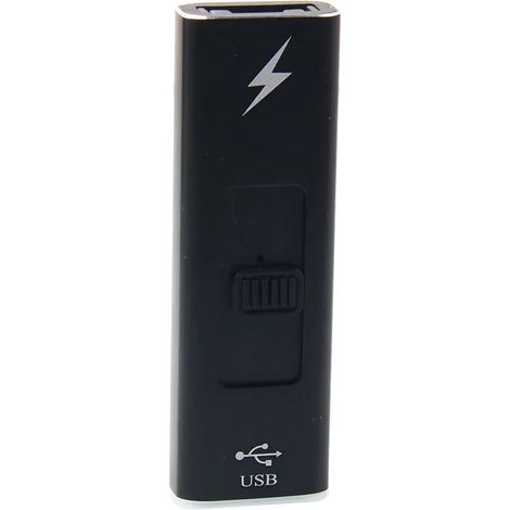 Windfestes Impulsbogenfeuerzeug, Plasma-USB-Ladegerät, flammenlose Outdoor-Kerze, ideal für Grillabende in der Küche, Geschenk für Männer, Neuheit, Sonderpreis schwarz. (1/5)