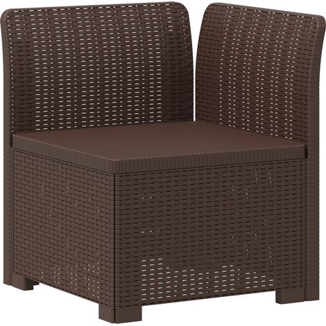 Maison Exclusive - 1-Sitzer Garten-Sofa Rattan-Look PP Braun (1/5)