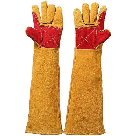 Gants De Manipulation d'animaux, Gants De Animaux Anti-Morsure, Gants De Protection pour Animaux De Compagnie pour Chien Chat Manipulation d'oiseaux Faucon Reptile 45CM FDC (1/5)