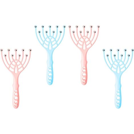Accessoire Head Spa 4pcs Outil de Soin Tête Masseur de Cuir Chevelu Griffe du Cuir Chevelu Surface Lisse pour Massage Crâne en Famille ou Extérieur (1/5)