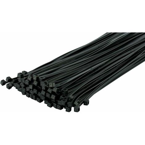 Grand serre-câble 450 mm x 4,8 mm, serre-câble, gros serre-câbles en nylon Rilsan, serre-câbles 450 mm, noir (lot de 250) (1/4)