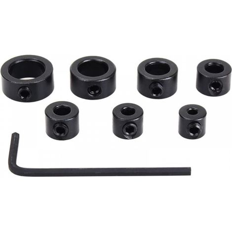 Colliers de Butée de Profondeur, 7 Pieces Butées de Profondeur de Foret Butées de Forage avec Clé Hexagonale(3-12 mm) (1/5)