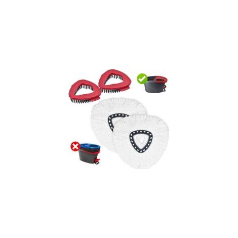 Cabezales de repuesto para fregona con escurridor, cabezal de fregona de fácil escurrido para el sistema de 1 depósito Ocedar Easy Wring, incluye 2 recambios de microfibra para fregona con escurridor,