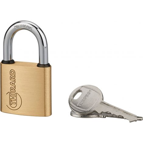 Lucchetto Ruck, ottone, interno, arco in acciaio, 30mm, 2 chiavi - THIRARD