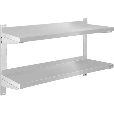 Mensola doppia pensile in acciaio, regolabile 80 cm (1/9)