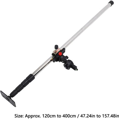 Niveau télescopique de 4 m, tige de support de levage en acier inoxydable, support universel pour niveau laser (1/5)