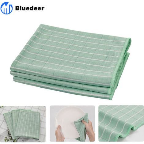 Lot de 3 Chiffons en Microfibre Bambou – Idéal pour Vitres, Miroirs, Carreaux et Carrosserie – Accessoire de Nettoyage pour Maison et Salle de Bain (1/4)