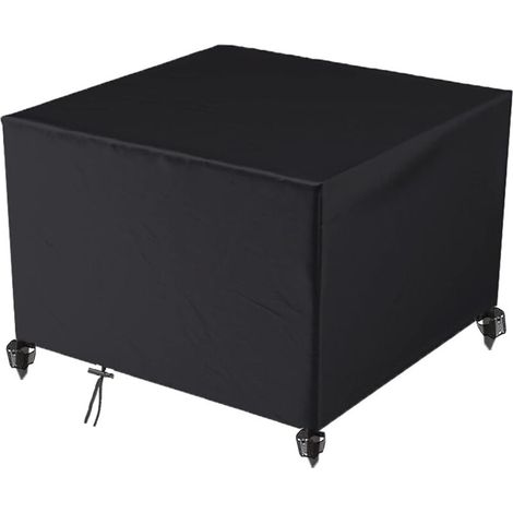 Housse Salon de Jardin, 600D Oxford Tissu Housse Table de Jardin Protection pour Tous Les Temps, pour Ensembles de Table et de Canapé avec Corde et Boucle Verrouillage (126 x 126 x 74cm)