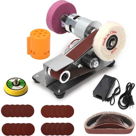 Polisseuse Ponceuse Mini ponceuse à bande ponceuse électrique polisseuse Portable Machine ponceuse à bande Machine affûteuse de bords Machine ponceuse à bande(Belt Sander C) (1/5)