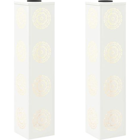 vidaXL Solar LED Pathway Light 2 pcs Warm White 18 x 18 x 80 cm (1/4)