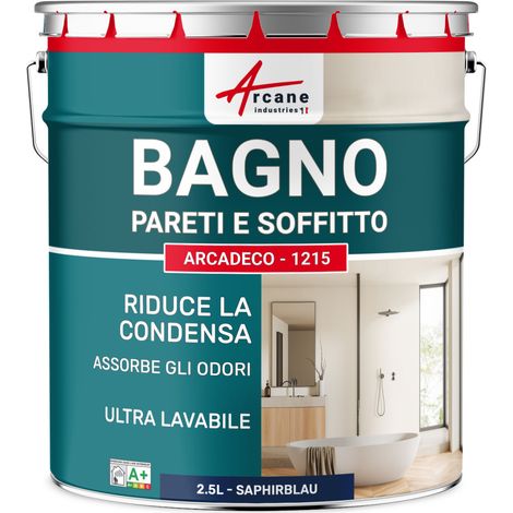 Pittura per pareti e soffitti di bagni: ARCADECO - 1215 - 2,5 L Blu zaffiro - RAL 5003 - ARCANE INDUSTRIES (1/2)