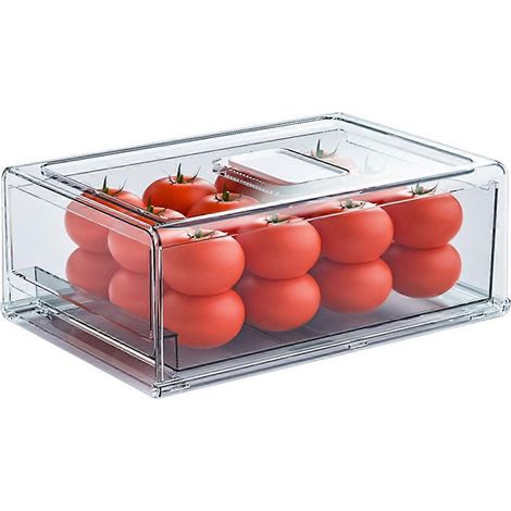 Schubladen-Kühlschrankaufbewahrungsbox, L--