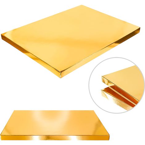 Base per torta rettangolare oro 30x40 cm 2 cm quadrato tamburo Premium Brand4Cake (1/5)