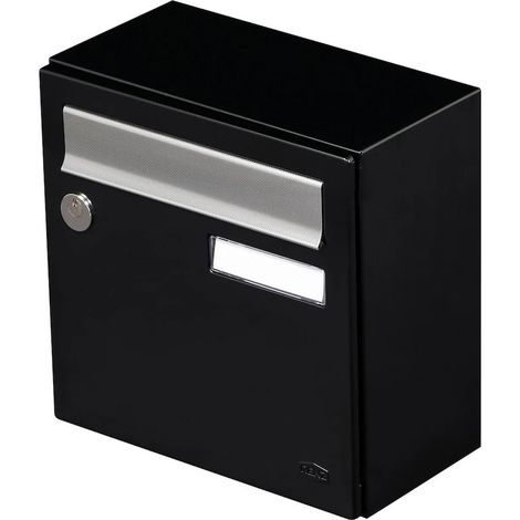 Buzón compacto - 1 puerta exterior - Allure - acero negro mate RENZ (1/4)