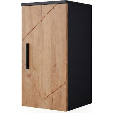 Armoire murale de salle de bain Irma, Chêne doré/anthracite, 30 x 59 cm, Vicco