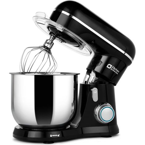3.5L Compact Kitchen in the box 10 Speed + Pulse Mixer, Lightweight 2.9 kg, Stainless Steel Bowl, 3 Accessories, Multifunctional Mini Kitchen Processor, Ideal for Home and Beginners (Classic Black) (1/5)
