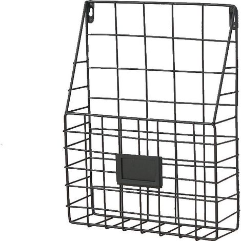 1pcs Étagère murale Porte-Magazine/Porte-revue Panier à Journaux Porte Revue Mural (Noir) (1/4)