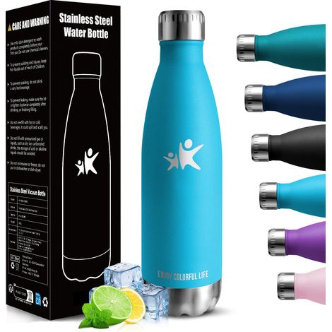 Gourde Isotherme - 750ML - Gourde Inox sans BPA, Gourde Sport Étanche, Réutilisable, Bouteille Isotherme, Processus de revêtement en Poudre, Gourdes, Gourdes Metal pour Running, Bureau, École (1/5)
