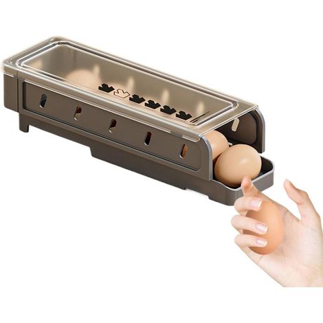 Rolling Egg Distributeur for Refrigerator, Distributeur d'oeufs pour refroidisseur, organisateur de rouleau d'oeufs pour refroidisseur, distributeur d'oeufs avec diapositive, (1/5)