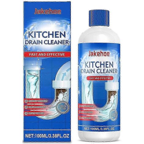 Déboucheur d'évier, 1 pièce, 100 ml, puissant dégraissant et dissolvant rapide pour cheveux et graisse, facile à utiliser (1/4)