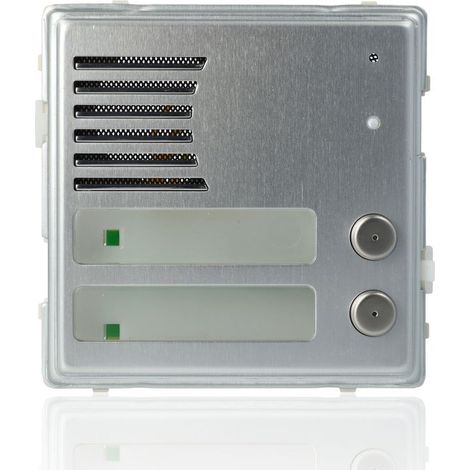URMET 1148/22 - Sinthesi S2, modulo in alluminio per posto esterno, con 2 pulsanti, acciaio lucido (1/5)
