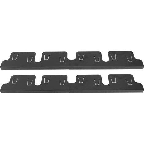 2 paires de protections d'espace pour cuisinière et plan de travail, noires, 35x10 cm, réglables, pour la cuisine. (1/5)