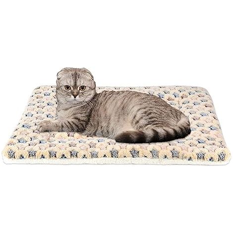 Couverture pour animaux de compagnie, coussin en flanelle moelleuse de qualité supérieure, tapis doux et chaud pour chiens et chats de taille moyenne, animaux étoiles jaunes
