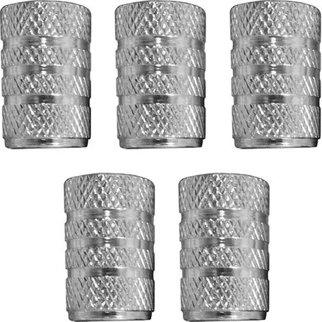 Juego de 4 tapones de válvula de neumático plateados Dunlop