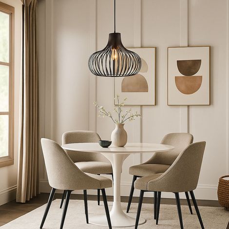 Hängeleuchte Pendelleuchte Wohnzimmerlampe LED Rostfarben Metall H 150 cm