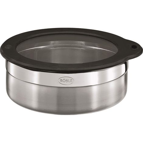 Rosle 16558 Barattolo con coperchio salvafreschezza, Argento, 16 cm/6.3 cm H