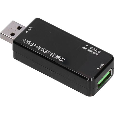 USB-Tester mit stromsparender Anzeige, doppelseitigem, steckbarem Spannungsmesser für Strom- und Zeitmessdaten (1/5)