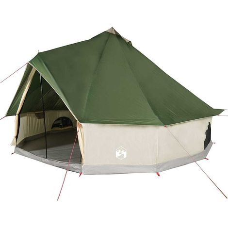 vidaXL Tienda de campaña familiar tipi 6 personas impermeable verde (1/2)