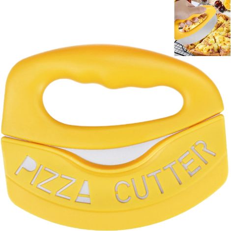 Pizza Cutter Coupeuse Coupe Pizzas - 1 Pièce, Jaune, Antidérapante Roulette à Pizza, pour Couper Pizzaes, Ustensile Cuisine Couteau, Inoxydable Coupes Pâte, Découper Croûtes, Tartes (1/5)