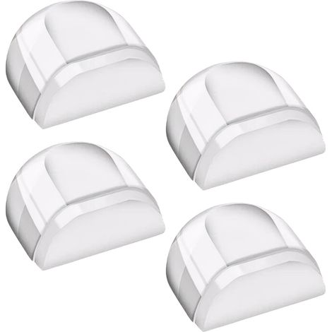 4 Pack Butée de porte, Accessoire de sol transparent, Protection mur adhésive, Pour parquet et carrelage (1/5)