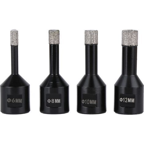 6-12mm M14 fil sec vide diamant forage carreaux de céramique for granit marbre forets(6-8-10-12 (4PCS)) (1/5)