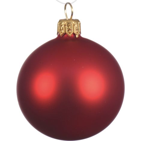 Box Da 4 Palline Di Natale Rossa Opaca 10 Cm (1/2)