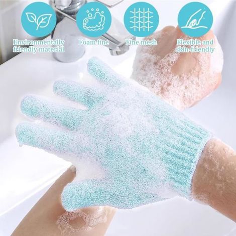 Gant Exfoliant - Gant De Crin Naturel Pour Corps - Pour Gommage Profond Et Renouvellement Cutané - Paire (1/4)
