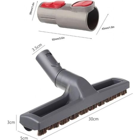 Bluedeer – Bürstenkopf für Dyson V6 V7 V8 V10 V11 Staubsauger – Hartbodenadapter – 180° schwenkbar – Weiche Nylonborsten (1/4)