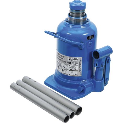 Crick idraulico a bottiglia da 10t con doppio pistone per elevazioni elevate BGS Technic