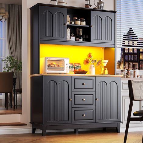 Panneau brise vue décoratif paravent extérieur à motif géométrique ajouré en métal - 122 x 45 x 198 cm, noir (1/5)