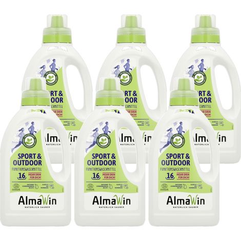 Detersivo bucato sportivo, Detersivo per tessuti tecnici, 6 x 750 ml (1/5)