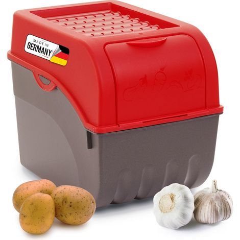 Boîte de rangement pommes de terre 9L rouge empilable